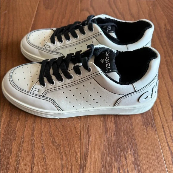 NEW CHANEL Black and White Sneakers - Picture 2 of 4